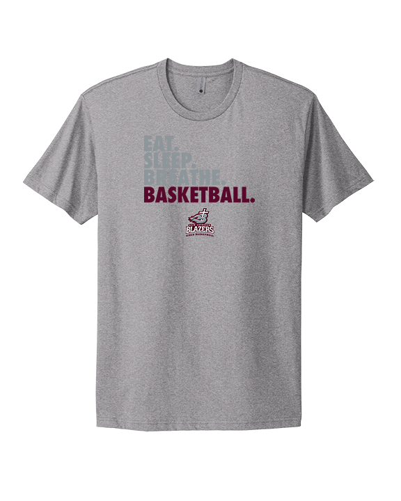 N.E.W. Lutheran HS Girls Basketball Eat Sleep Breathe - Mens Select Cotton T-Shirt