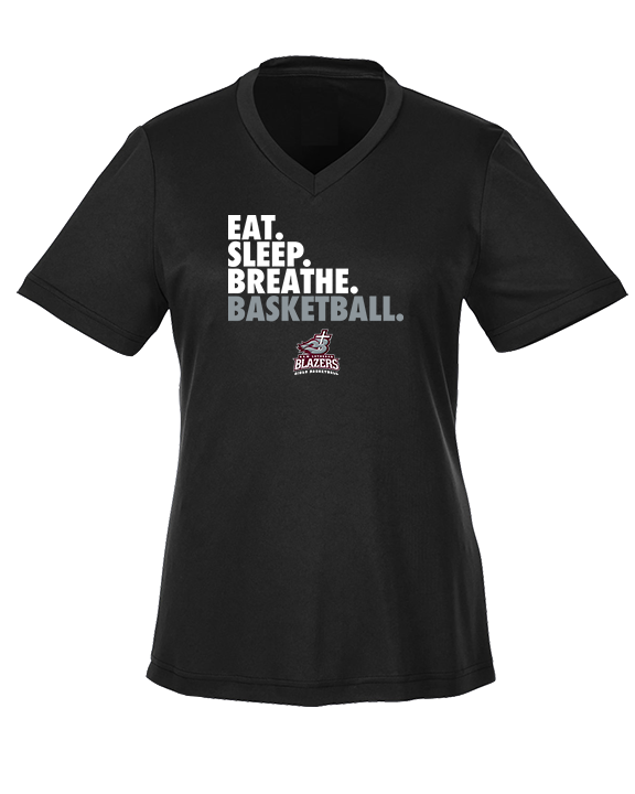 N.E.W. Lutheran HS Girls Basketball Eat Sleep Breathe - Womens Performance Shirt