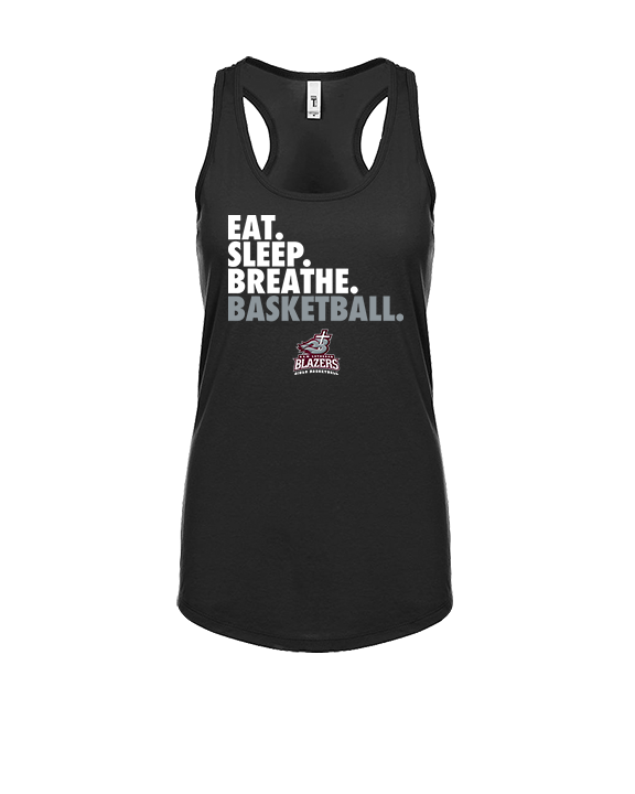 N.E.W. Lutheran HS Girls Basketball Eat Sleep Breathe - Womens Tank Top