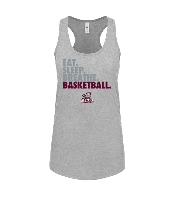 N.E.W. Lutheran HS Girls Basketball Eat Sleep Breathe - Womens Tank Top