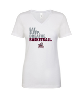 N.E.W. Lutheran HS Girls Basketball Eat Sleep Breathe - Womens Vneck