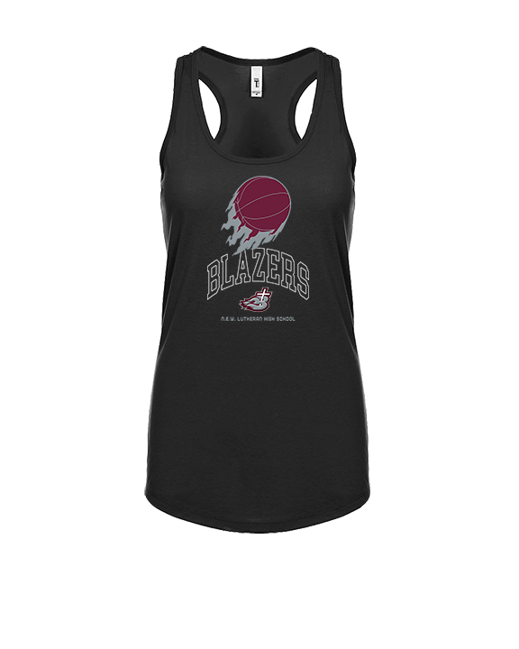 N.E.W. Lutheran HS Girls Basketball On Fire - Womens Tank Top