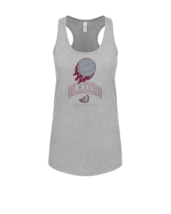N.E.W. Lutheran HS Girls Basketball On Fire - Womens Tank Top