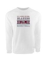 N.E.W. Lutheran HS Girls Basketball Stamp - Crewneck Sweatshirt