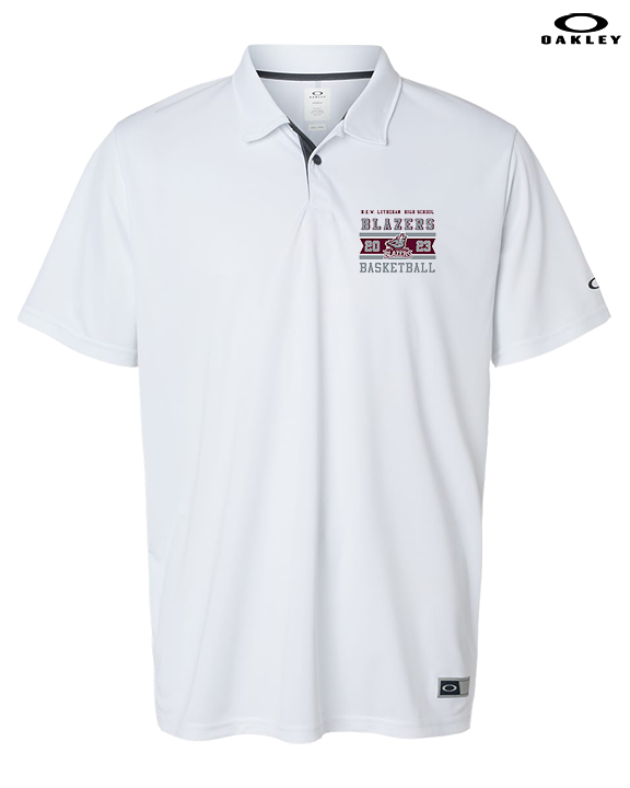 N.E.W. Lutheran HS Girls Basketball Stamp - Mens Oakley Polo