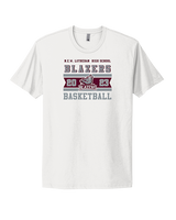 N.E.W. Lutheran HS Girls Basketball Stamp - Mens Select Cotton T-Shirt