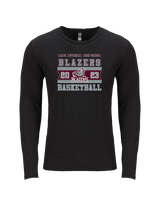 N.E.W. Lutheran HS Girls Basketball Stamp - Tri-Blend Long Sleeve