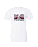 N.E.W. Lutheran HS Girls Basketball Stamp - Tri-Blend Shirt