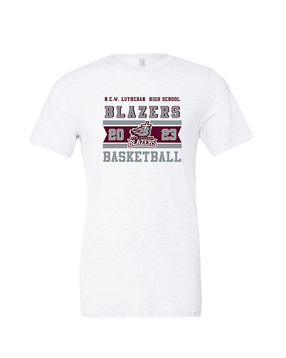 N.E.W. Lutheran HS Girls Basketball Stamp - Tri-Blend Shirt
