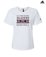 N.E.W. Lutheran HS Girls Basketball Stamp - Womens Adidas Performance Shirt