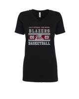 N.E.W. Lutheran HS Girls Basketball Stamp - Womens Vneck
