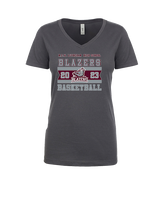 N.E.W. Lutheran HS Girls Basketball Stamp - Womens Vneck
