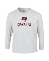 Navarre HS Baseball Stacked - Mens Basic Cotton Long Sleeve