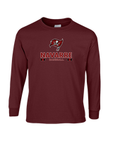 Navarre HS Baseball Stacked - Mens Basic Cotton Long Sleeve