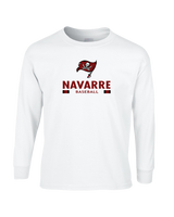 Navarre HS Baseball Stacked - Mens Basic Cotton Long Sleeve