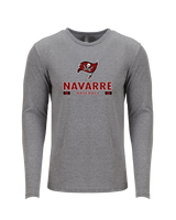 Navarre HS Baseball Stacked - Tri Blend Long Sleeve