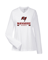 Navarre HS Baseball Stacked - Womens Performance Long Sleeve