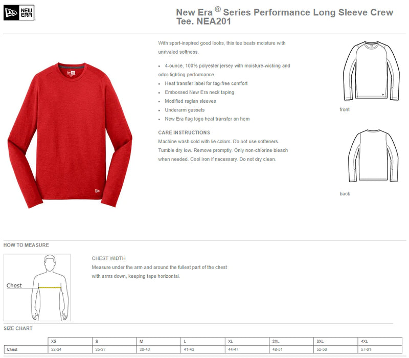 Hillcrest HS Basketball Ball Outline - New Era Long Sleeve Crew