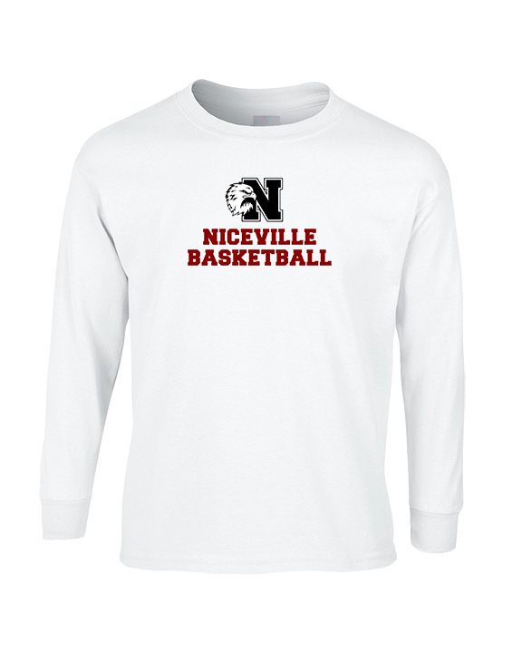 Niceville HS Boys Basketball With Logo - Cotton Longsleeve