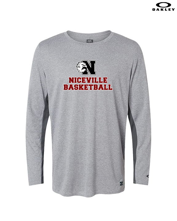 Niceville HS Boys Basketball With Logo - Mens Oakley Longsleeve