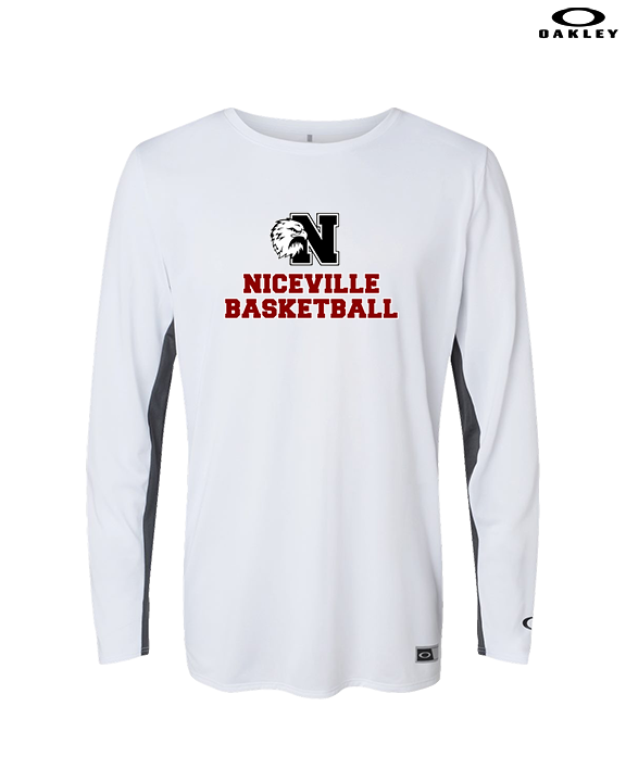 Niceville HS Boys Basketball With Logo - Mens Oakley Longsleeve