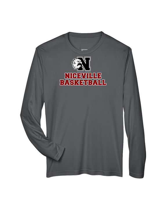 Niceville HS Boys Basketball With Logo - Performance Longsleeve