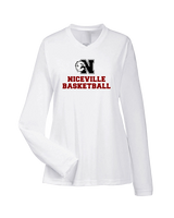 Niceville HS Boys Basketball With Logo - Womens Performance Longsleeve