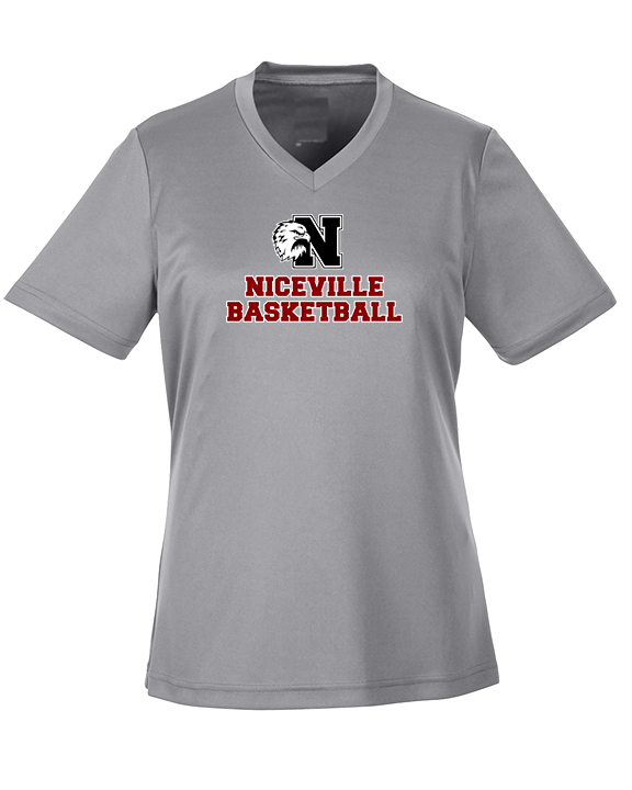 Niceville HS Boys Basketball With Logo - Womens Performance Shirt