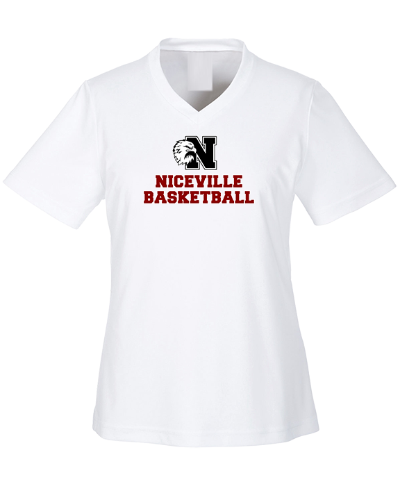 Niceville HS Boys Basketball With Logo - Womens Performance Shirt
