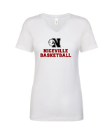 Niceville HS Boys Basketball With Logo - Womens V-Neck