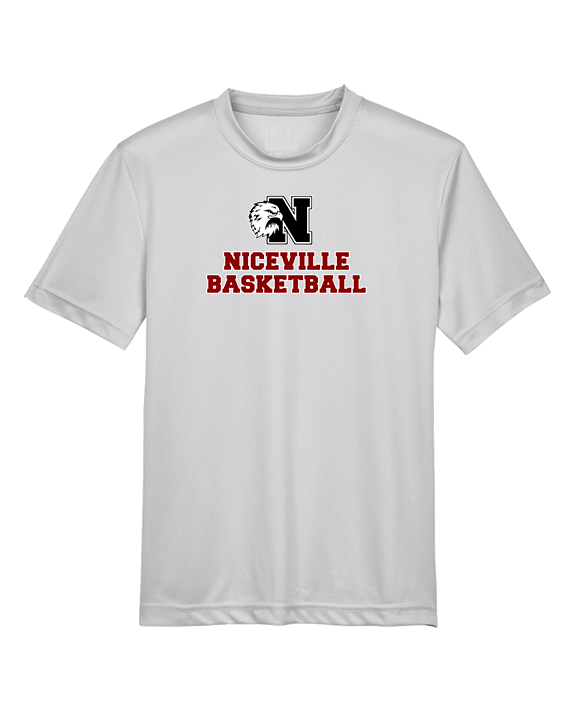 Niceville HS Boys Basketball With Logo - Youth Performance Shirt