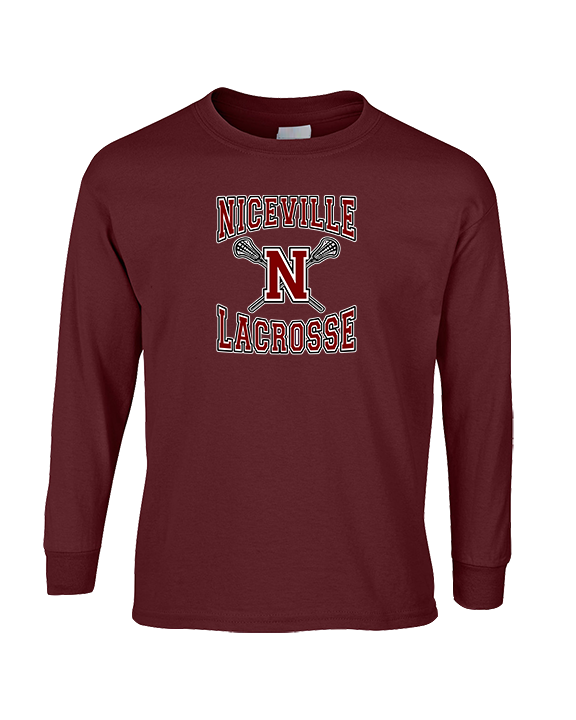 Niceville HS Boys Lacrosse Main Logo - Cotton Longsleeve