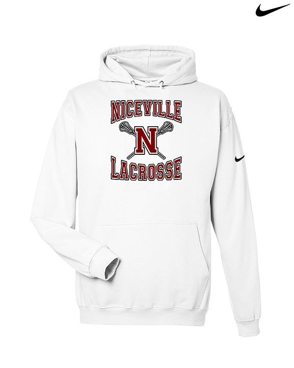 Niceville HS Boys Lacrosse Main Logo - Nike Club Fleece Hoodie