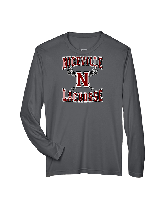 Niceville HS Boys Lacrosse Main Logo - Performance Longsleeve