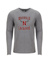 Niceville HS Boys Lacrosse Main Logo - Tri-Blend Long Sleeve