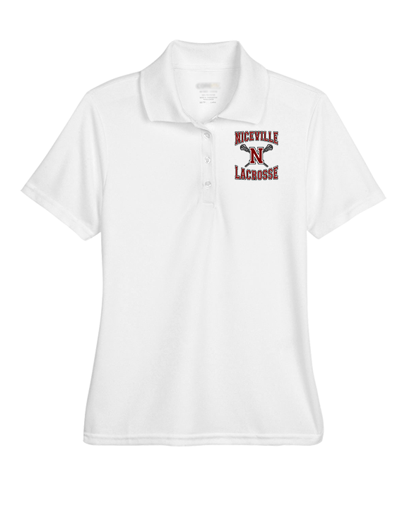 Niceville HS Boys Lacrosse Main Logo - Womens Polo