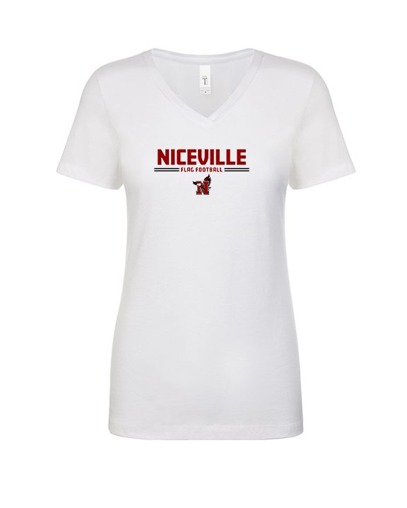 Niceville HS Flag Football Keen - Womens V-Neck