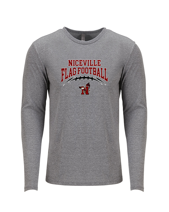 Niceville HS Flag Football School Football - Tri-Blend Long Sleeve
