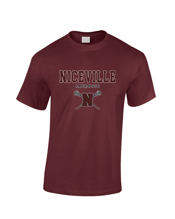 Niceville HS Girls Lacrosse Block - Cotton T-Shirt