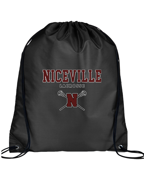 Niceville HS Girls Lacrosse Block - Drawstring Bag