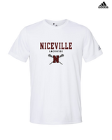 Niceville HS Girls Lacrosse Block - Mens Adidas Performance Shirt