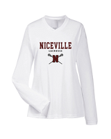 Niceville HS Girls Lacrosse Block - Womens Performance Longsleeve