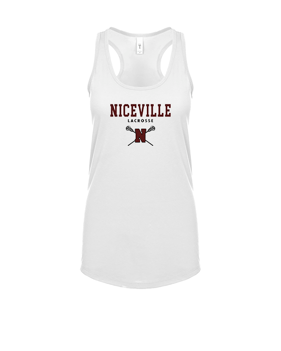 Niceville HS Girls Lacrosse Block - Womens Tank Top