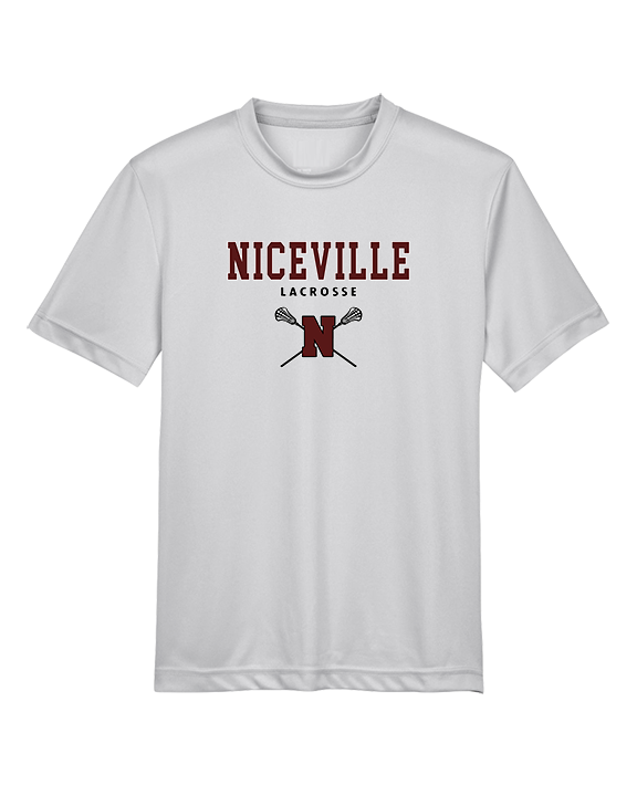 Niceville HS Girls Lacrosse Block - Youth Performance Shirt