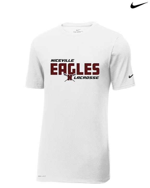 Niceville HS Girls Lacrosse Bold - Mens Nike Cotton Poly Tee