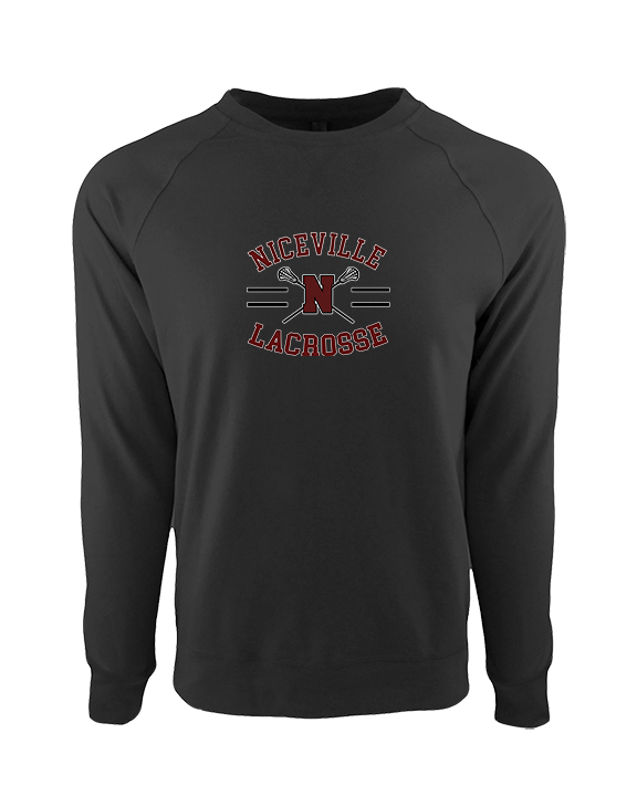 Niceville HS Girls Lacrosse Curve - Crewneck Sweatshirt
