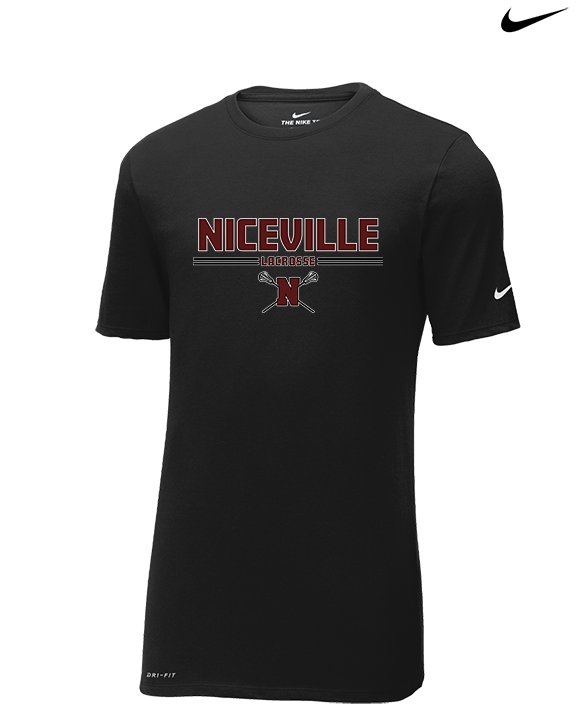 Niceville HS Girls Lacrosse Keen - Mens Nike Cotton Poly Tee
