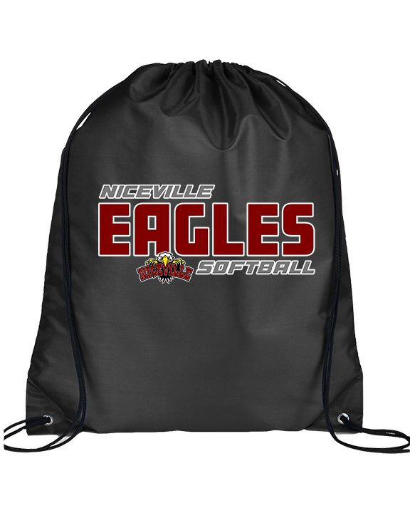 Niceville HS Softball Bold - Drawstring Bag