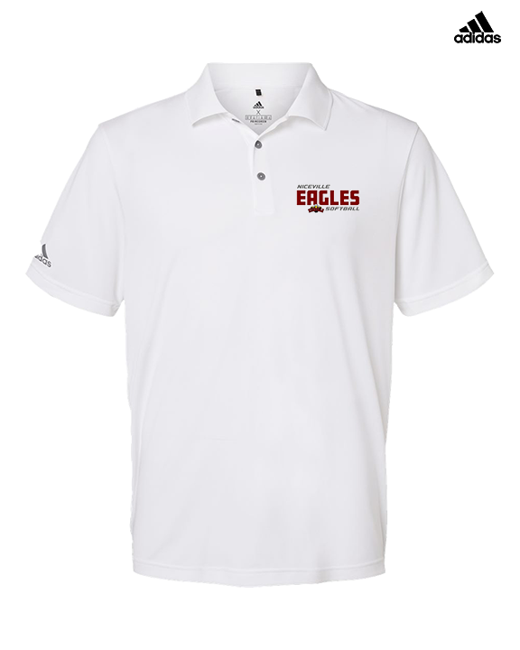 Niceville HS Softball Bold - Mens Adidas Polo