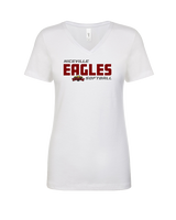 Niceville HS Softball Bold - Womens V-Neck